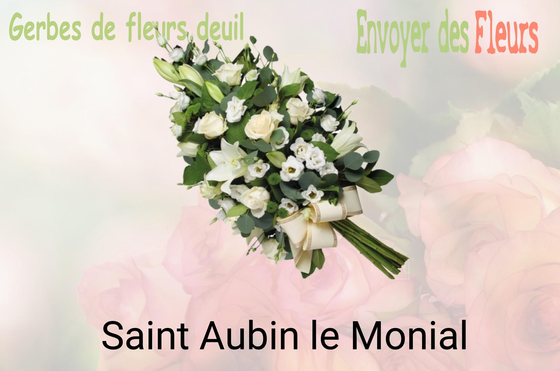 Gerbe de fleurs de deuil livrée à Saint-Aubin-le-Monial